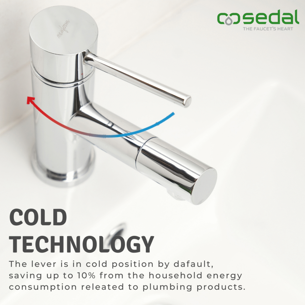 Cold technology cartridges for saving water and energy