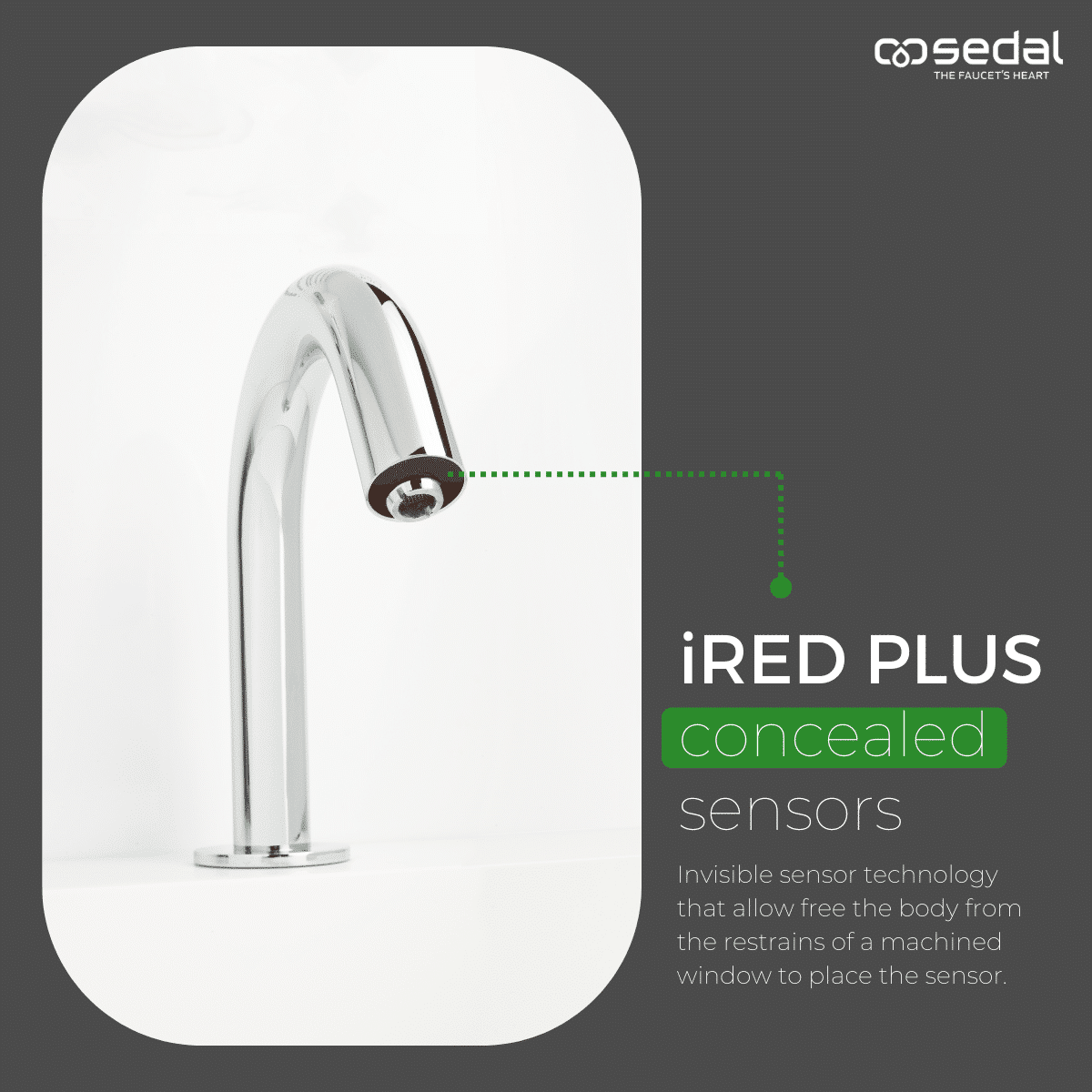 Full concealed sensors solutions for touchless faucets
