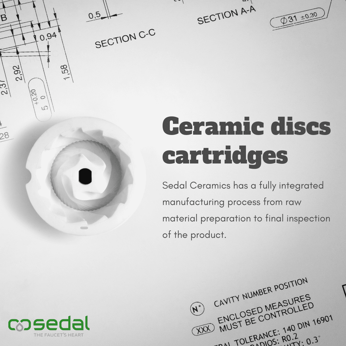 How Sedal manufactures ceramic discs cartridges